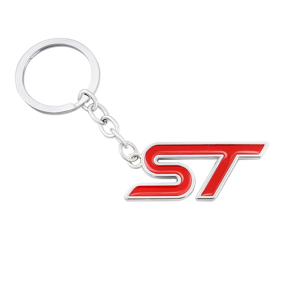 ST Emblem Key Chain 3D Metal Key Fob Ring for Focus Focus 2 Focus 3 Auto F-150 Sport Decoration accessories