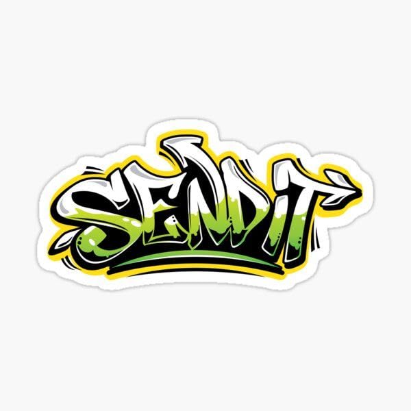 Send-It-Art Sticker Decal for Wall, Laptop, Cell, Truck Sticker for Windows, Cars, Trucks 5" Inch