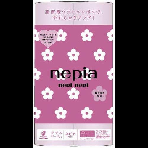 (Bulk purchase) Nepia Nepia Nepia Toilet Roll Sakura 25M 12 Roll Double x 2 sets