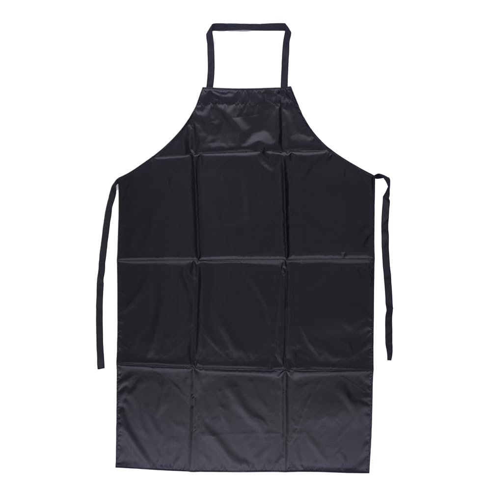 NEU SAFETY 1pc Durable and Waterproof Kitchen Apron - Big Size 28.7x43.3 Inches - Black PVC Coated - Perfect for Cooking and Cleaning and Woodworking