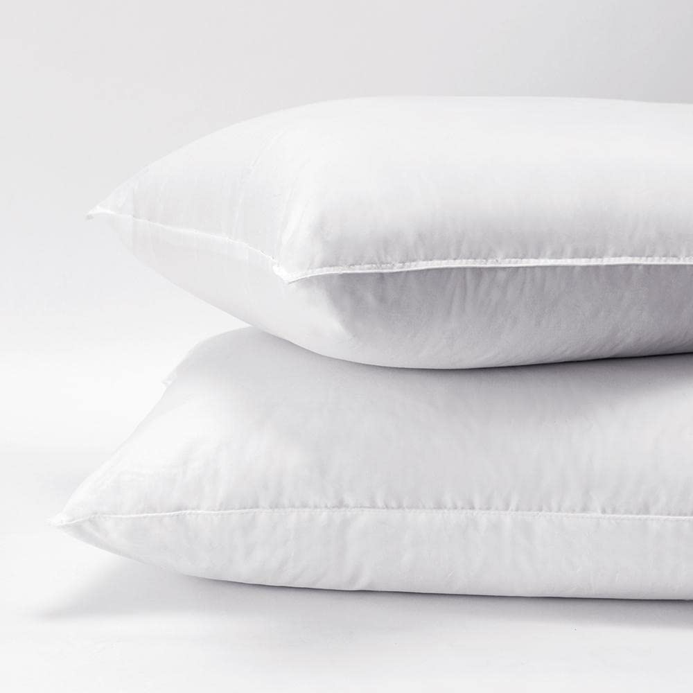 Standard Textile Down Alternative Pillow Set of 2, White, Standard