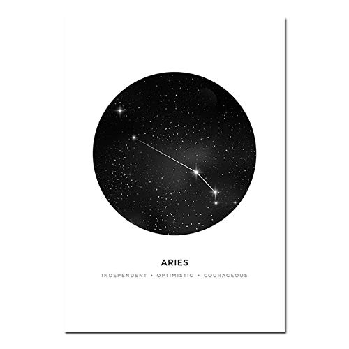 Painting & Calligraphy - Constellation Nursery Wall Art Canvas Poster Prints Astrology Sign Minimalist Geometric Painting Nordic Kids Decoration Pictures (Picture 9 A4 21x30cm Unframed)