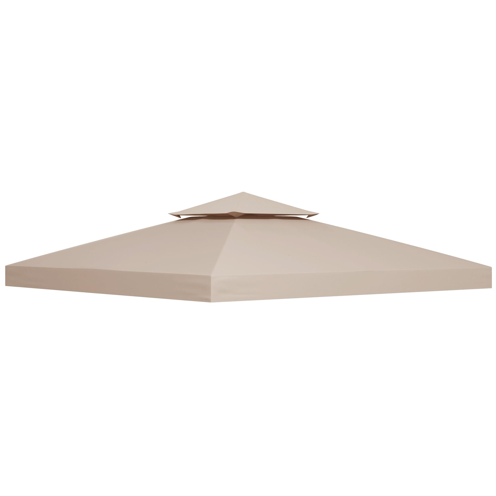 Outsunny 3 x 3(m) Gazebo Canopy Roof Top Replacement Cover Spare Part Beige (TOP COVER ONLY)