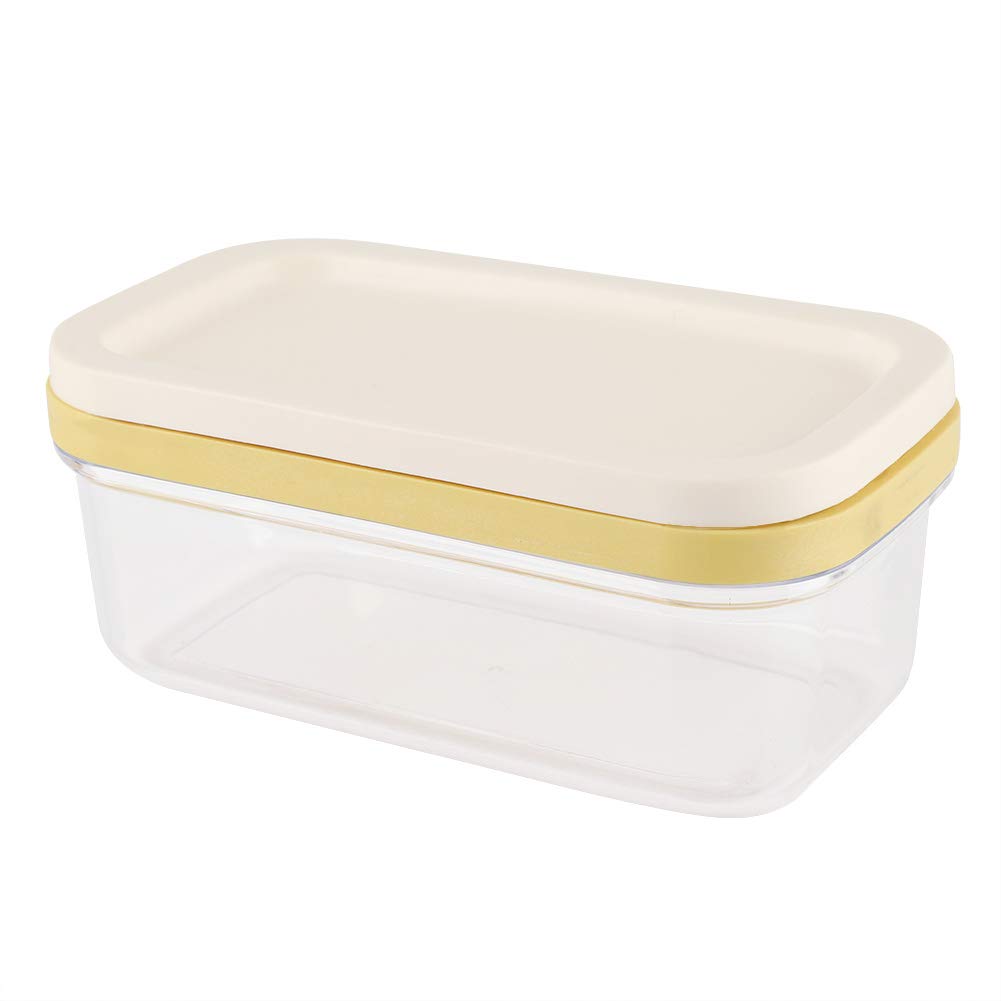 GoshydaButter Dish with Lid and Cutter Slicer, Butter Dish Sealing Silicone Lid Butter Cutting Case for Easy Cutting and Storage Butter Cheese Container