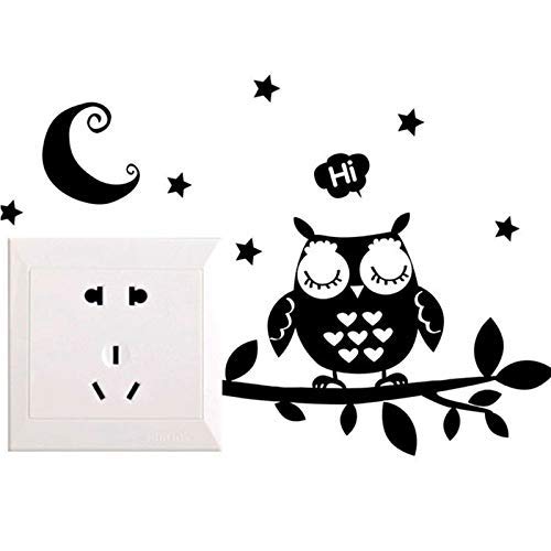 Wall Stickers Under Nightlights Vinyl for Home Decor Decals Removable Sweet Switch Stickers 20X13Cm