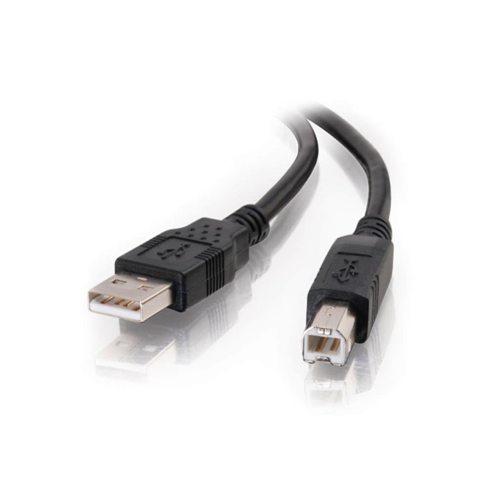 C2G 5M USB Printer Cable, USB 2.0 A to B Lead. Compatible with printers and scanners from HP, Epson, Brother, Samsung, Cannon and all other USB A/B devices, Black