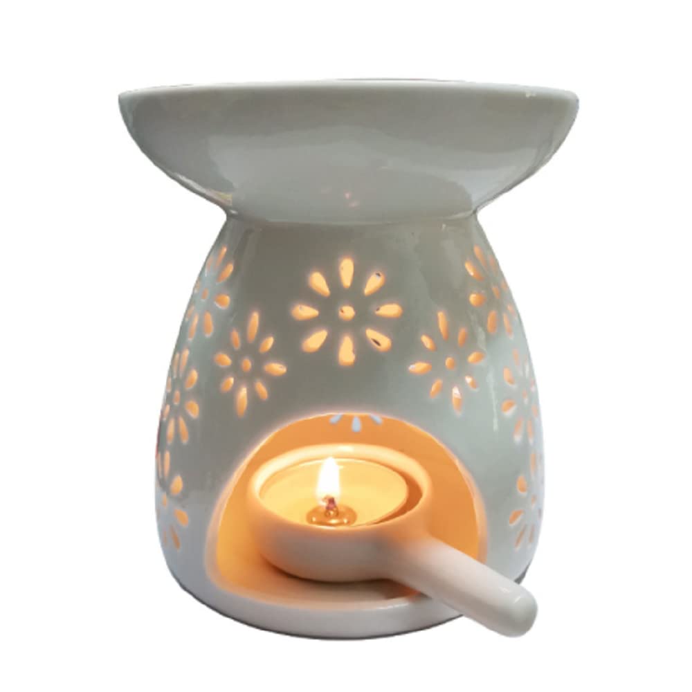 Essential Oil Candle Warmers, Ceramic Tealight Holder ,Aroma Oil Burner, Oil Burner,Aromatherapy Oil Warmer,Home Bedroom Decoration