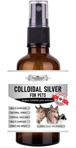 Colloidal Silver Spray for Dogs and Cats - Hot Spot Remedy, Wound Care, Rash Treatment, Antiseptic Spray - 2oz (59 ml)