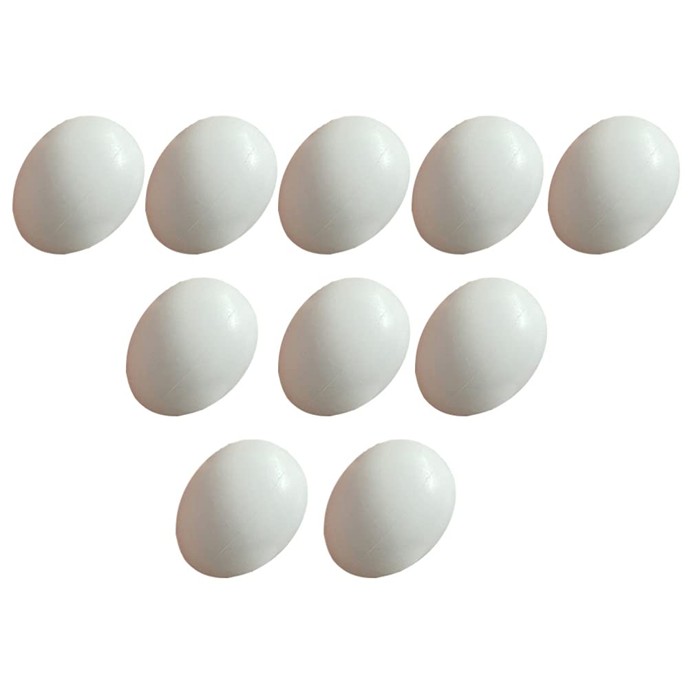 10pcs Plastic Eggs Simulated Bird Eggs Parrot Cockatiel Eggs Bird Supplies for Racing Pigeons