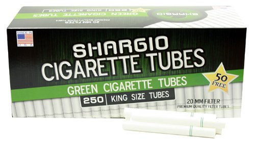 Shargio Menthol Green King-Size Stunning Filter Tubes 250ct Contains Amazing Taste Comes with - 1 Case of 40 Pack