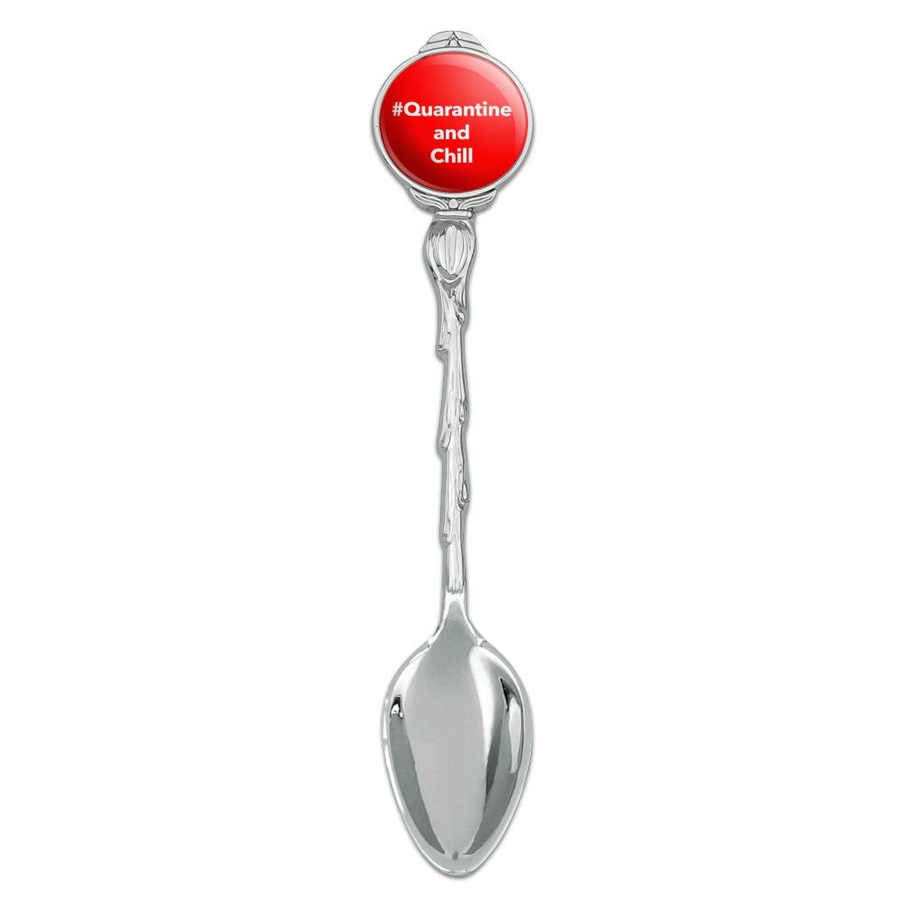 Hashtag Quarantine and Chill Novelty Collectible Demitasse Tea Coffee Spoon