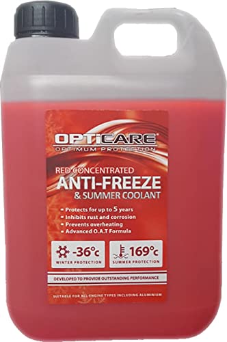 Fastcar 4.54L Opticare Antifreeze & Summer Coolant - Red Concentrate