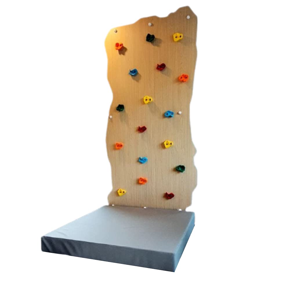 Moon Kids Rock Face Climbing Wall-Panel With Multicolor Grips-Indoor Playing Wall Space-kids-Children-Material used Laminated MDF, Foam & Vinyl Fabric