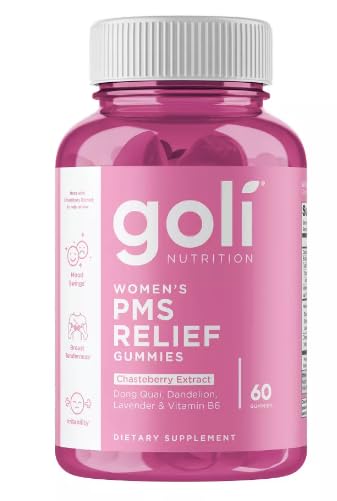 Go li Nutrition Women's Relief Gummies, Vegan, Non-GMO, Gluten-Free, 60 Gummies