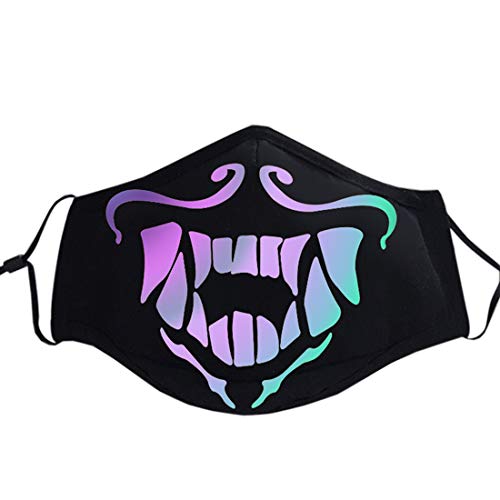 Rushine Unisex Magic Pattern Cosplay Luminous Cotton Mouth Muffle