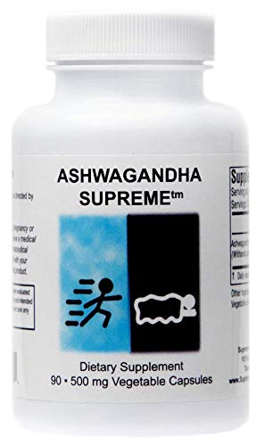 Supreme Nutrition Ashwagandha Supreme, 90 Pure 500 mg Capsules | 1500 mg per Serving