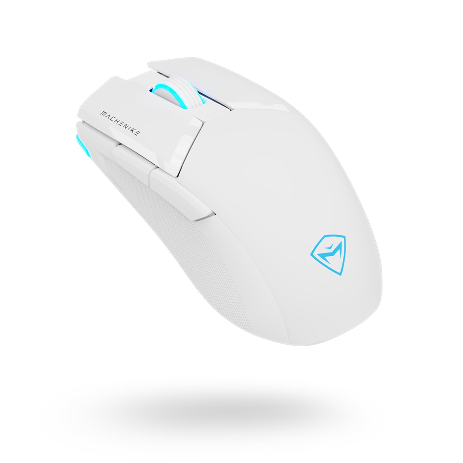 MACHENIKE M7 Pro Gaming Mouse (PAW 3104 Sensor) Wireless/Wired RGB Computer Mouse with 8000 DPI and 6 Programmable Buttons, High Performance Lightweight Gaming Mouse for PC/Mac - White