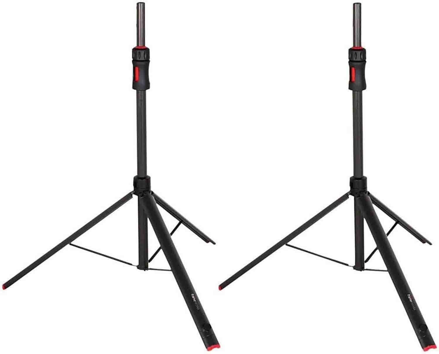 Gator FrameworksID Series Speaker Stand Set with Padded Nylon Carry Bag; Set of 2 Stands (GFW-ID-SPKRSET)