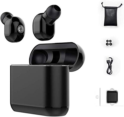 SNIDII Mini Wireless Bluetooth 5.0 Earphones Built-in Mic CVC HD Noise Cancelling Deep Bass Stereo Headphones, 6H Playback Time, 25M Bluetooth Transmission Distance, Easy to Pair