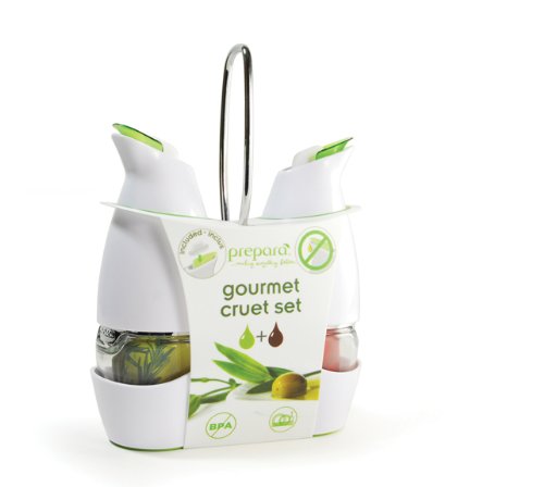 PreparaCruet Set Gourmet Carrier Chrome, 1 EA