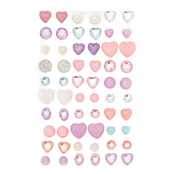 Claire'sStick On Earrings - Girls 3D Sticker Earrings Self-Adhesive Glitter Craft Gem Stickers