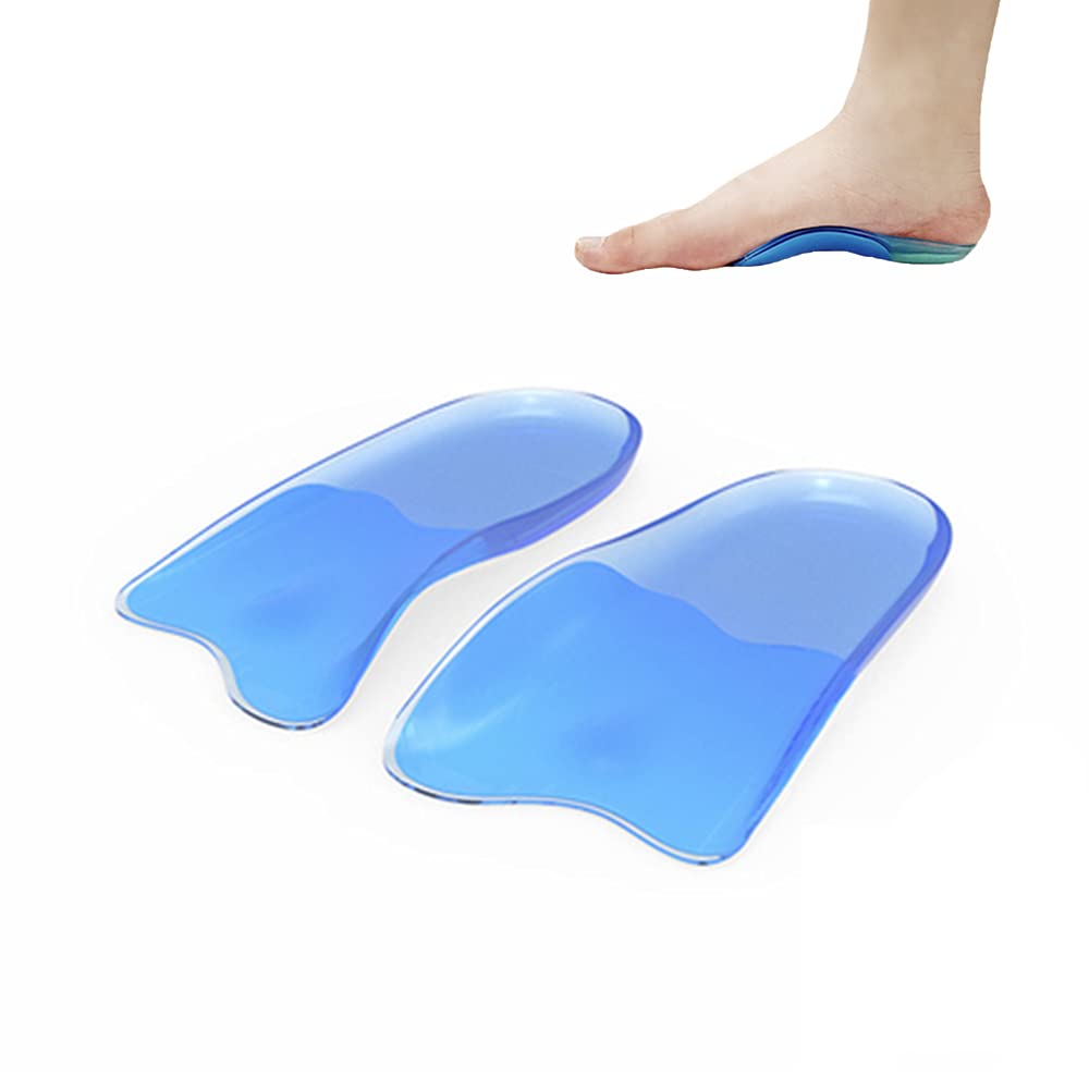 Plantar Fasciitis Relief Half Gel Insoles Personal Arch Supports Made in Korea Orthotic Shoe Inserts Heel Cup (Large) (Men 10-12 / Women 11-13)