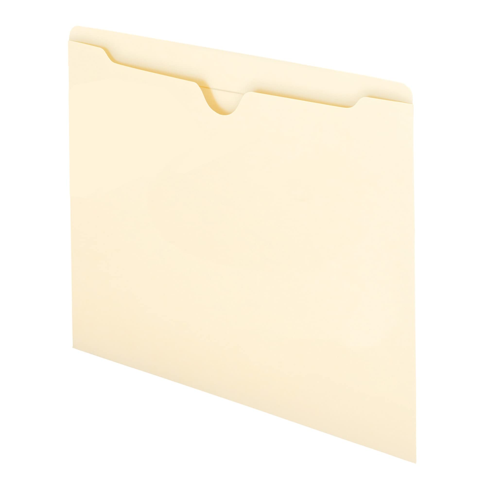 Smead File Jacket, Reinforced Straight-Cut Tab, Flat-No Expansion, Letter Size, Manila, 100 per Box (75500)