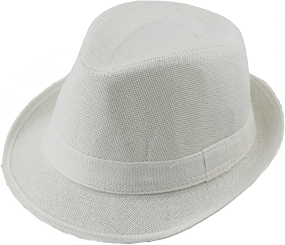 ECYCChildren Jazz Hats Kids Solid Color Linen Fedoras Cap