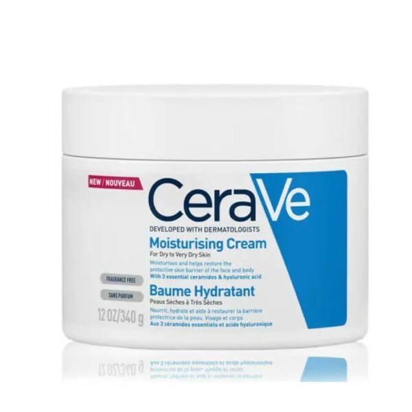 CeraVe Moisturizing Cream | 12 oz | Daily Face & Body Moisturizer for Dry Skin