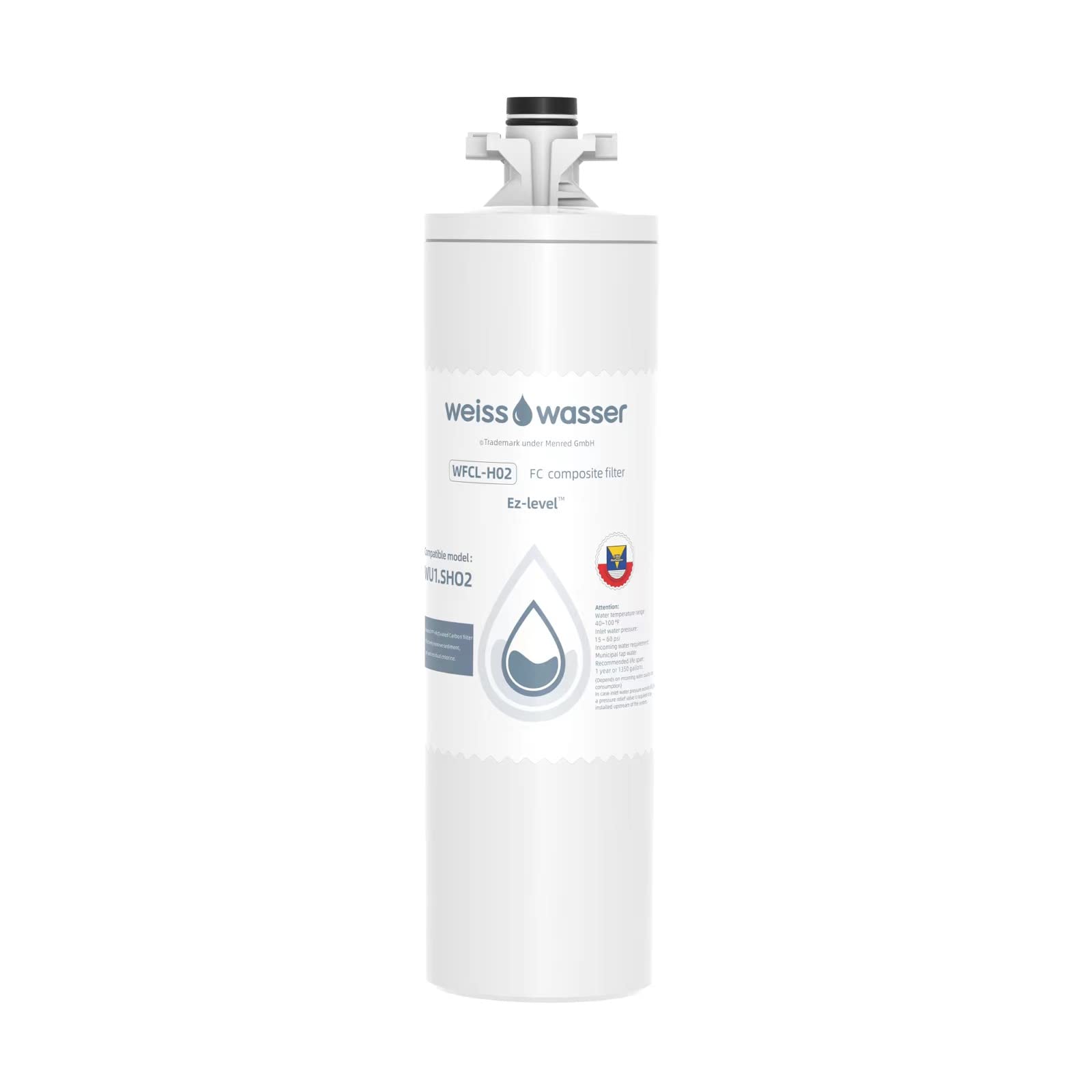 Weisswasser WFCL-H02 Filter, for WU1.SH02 Under Sink Water Filter System, 9000 Gallons Capacity, 1 Pack