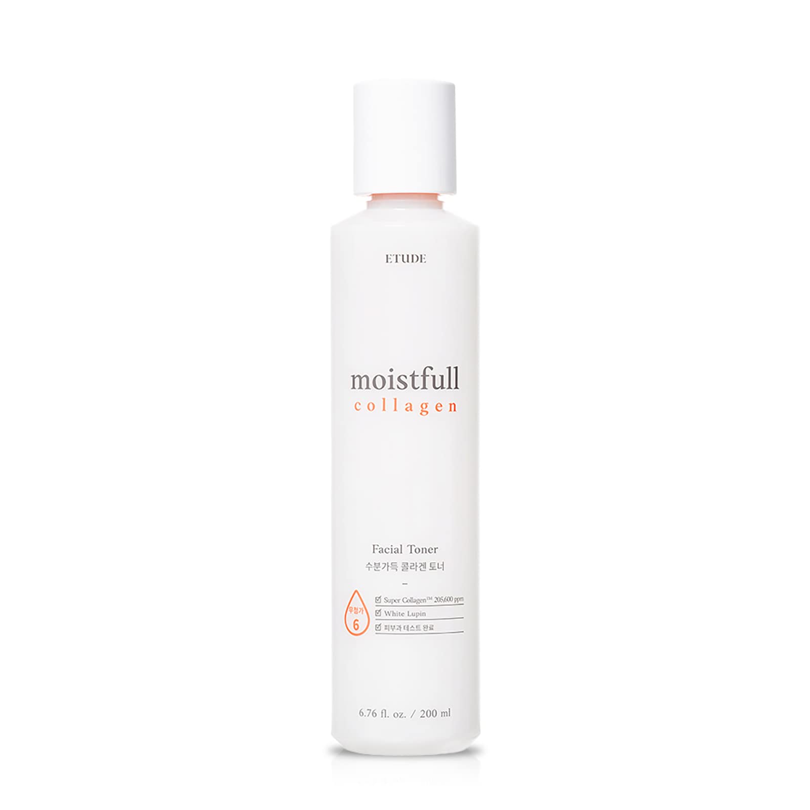 Etude House Moistfull Collagen Toner, 6.76fl.oz (200ml) (21AD); Water Essence Type Toner to Hydrate and Keep Your Skin Moistured