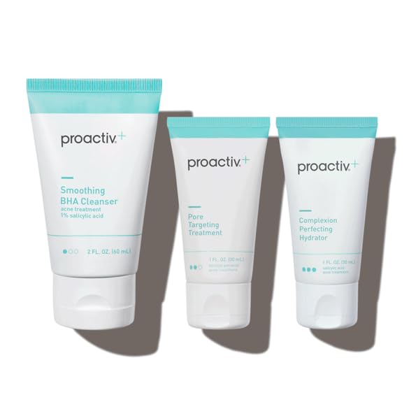 Proactiv3 Step Advanced Skincare Acne Treatment – Salicylic Acid Face Wash, Benzoyl Peroxide Pore Minimizing Treatment, and Salicylic Acid Hydrating Moisturizer - 30 Day Complete Acne Skin Care Kit