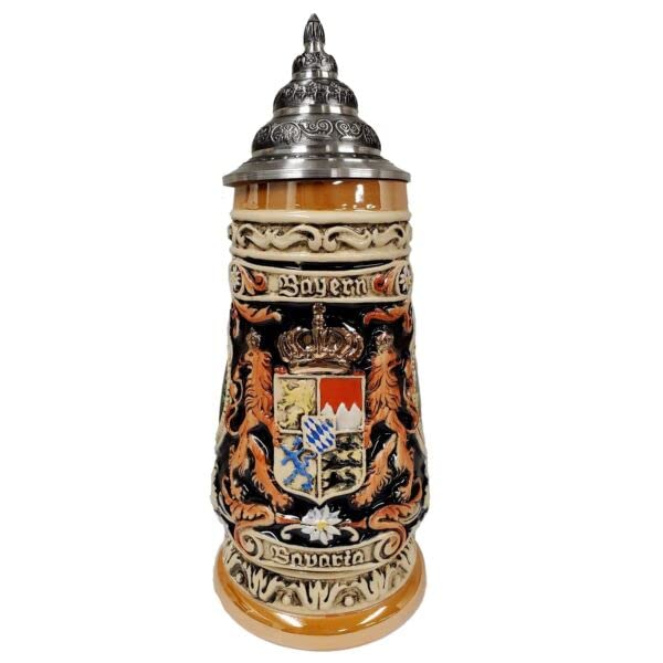 for Bayern Bavaria Coat of Arms LE German Stoneware Beer Stein .4L Made in Germany Seasonal Candles Figurines