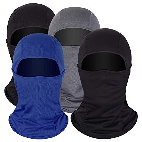 Valleycomfy 4PCS Balaclava Ski Mask Winter Face Mask Men Women UV Protection Hood Windproof Sun Hood Tactical Masks