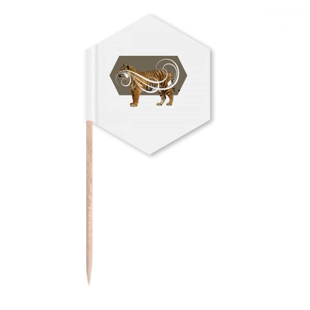 Feline Tigers Fierce Wings Toothpick Flags Cupcake Picks Party Celebration