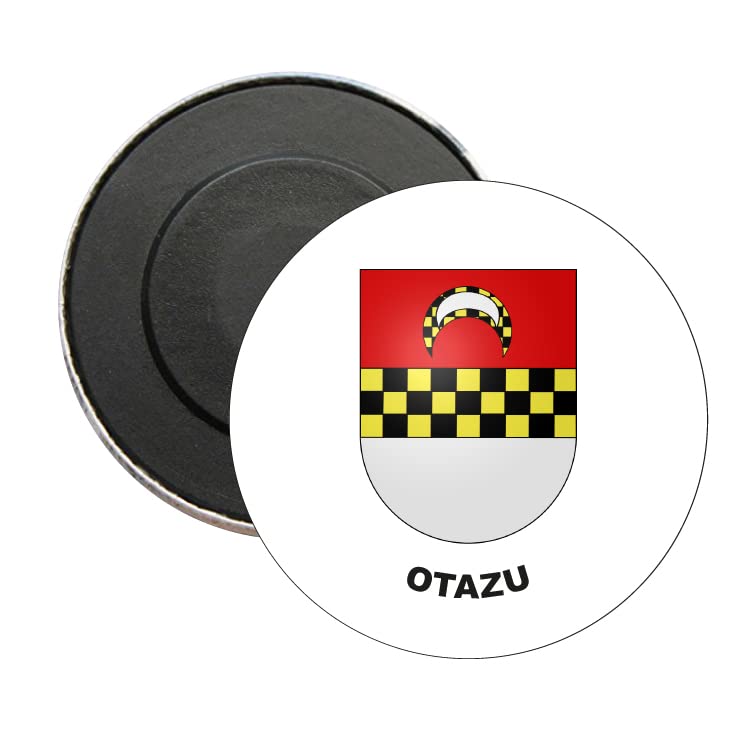 ROUND MAGNET. OTAZU SHIELD BLASONS DES FAMILLES BASQUES BASQUE COUNTRY