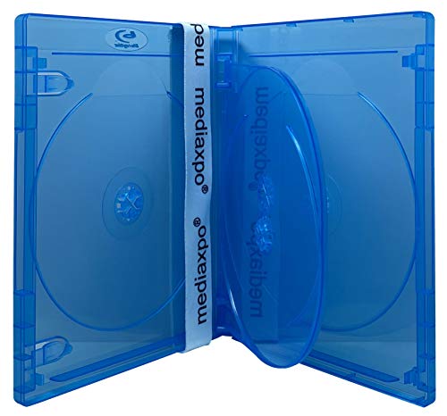 quad blu ray - mediaxpo 10 Premium Standard Blu-Ray Quad 4 Disc Cases 14MM