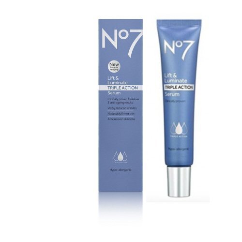 Boots No7 Lift & Luminate TRIPLE ACTION Serum **30ml*** VISIBLY REDUCES WRINKLES by Lift & Luminate Triple Action