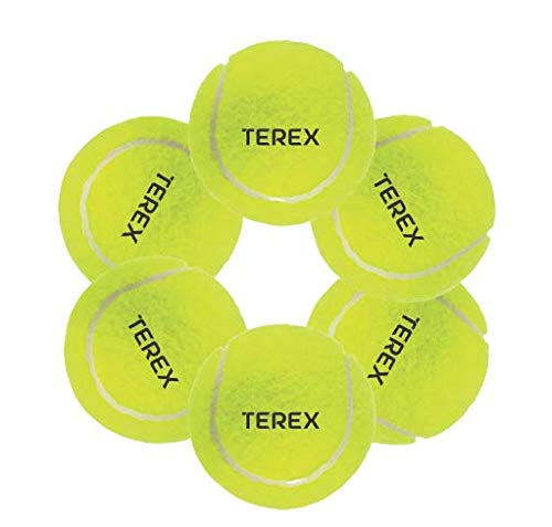 AEROGLO Sports - Terex Ultra Rubber Tennis Cricket Ball (Fluorescent Light Green) - Pack of 6 (Standard Size)