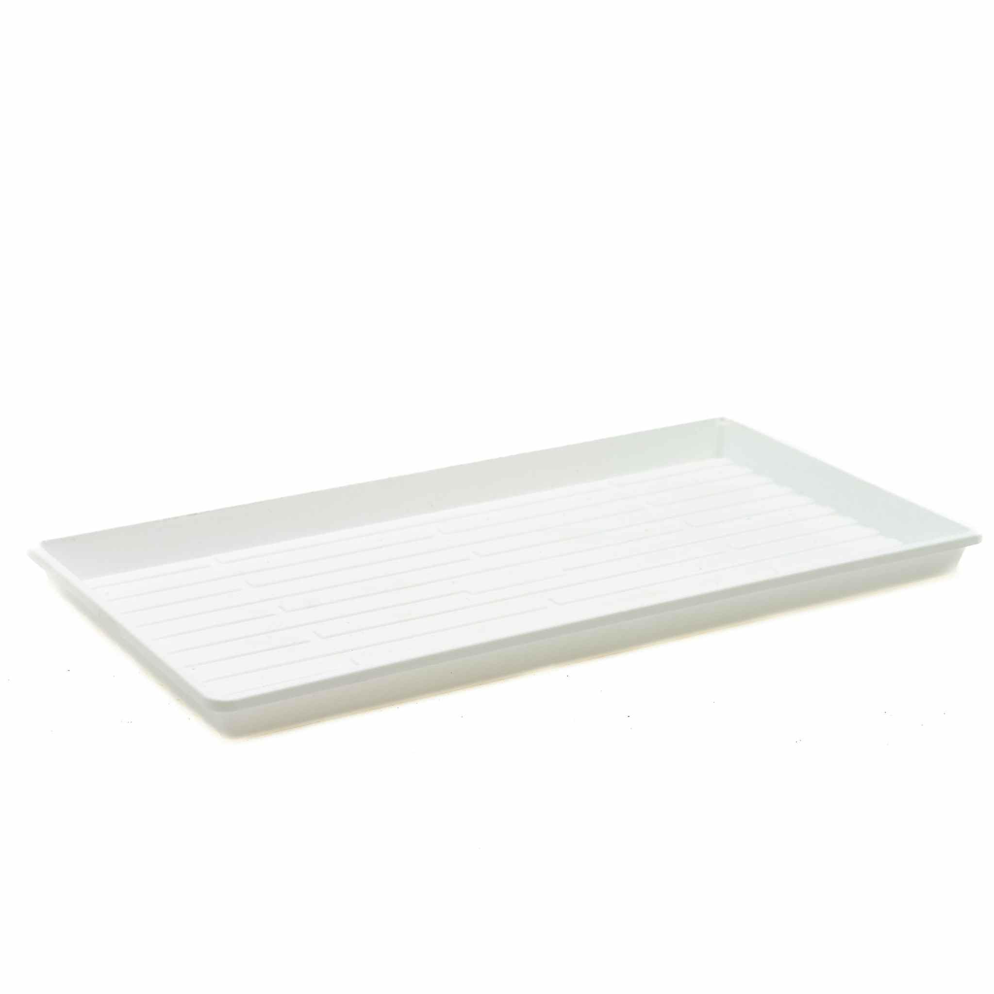 Bootstrap Farmer Microgreen Trays No Holes, 5 Pack White, Extra Strength Shallow 1020 Tray Grow Microgreens Wheatgrass Fodder Sprouting Plants