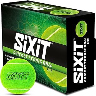 Sixit Lite Cricket Tennis Ball | Pack of 6 | Green |