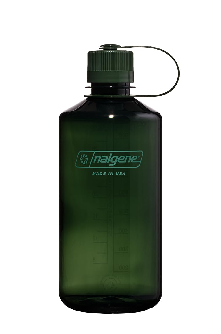 Nalgene Sustain Tritan BPA-Free Water Bottle Made with Material Derived from 50% Plastic Waste, 32 OZ, Narrow Mouth, Jade