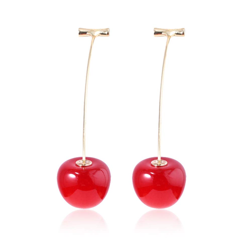 Kakyoin Cherry Dangle Earrings - Sweet and Lovely Fruit Earrings - Funny Gifts For Women and Girls