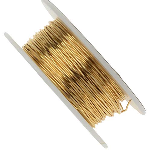 ART IFACT10 Meters Brass Wire - 20 Gauge (0.914 mm Diameter) - Golden Wire for Jewellery - DIY Jewellery & Artistic