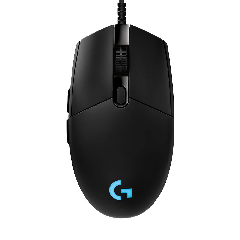 Logitech GPRO Hero Wired Gaming Mouse, 12000 DPI, RGB Lightning, Ultra Lightweight, 6 Programmable Buttons, On-Board Memory, Compatible with PC/Mac - Black