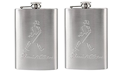 TOTO DEALS™ Stainless Steel Hip Flask 7 Oz, Design Engraved - Alcoholic Beverage Holder (2 Pieces) (Material: Stainless Steel, Capacity: 7Oz / 207 ml)