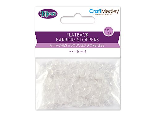 Multicraft Imports Kc182A Rubber Flatback Earring Back/Stopper 5Mm 200/Pkg-