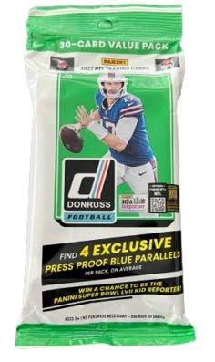 2022 Panini Donruss Football NFL Jumbo Cello Fat Pack - 30 Trading Cards Inside