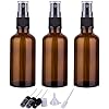 2oz Amber Glass Spray Bottles for Essential Oils, Small Empty Spray Bottle, Fine Mist Spray, Set of 3