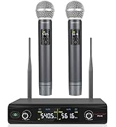 Phenyx Pro UHF Wireless Handheld Microphone System, 30 Adjustable Frequencies Cordless Mic Sets w...